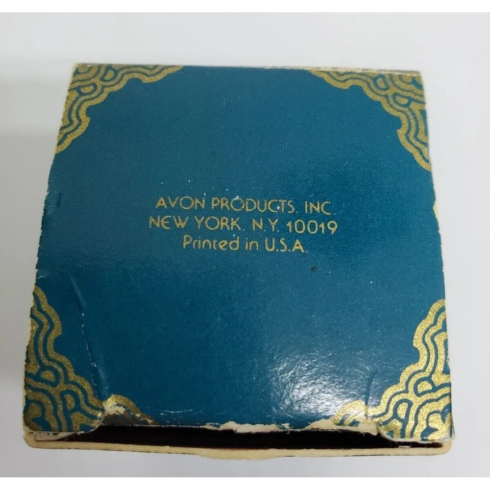 Vtg Avon Oriental Egg Delicate Blossoms Charisma Empty Perfume Bottle and Box‎